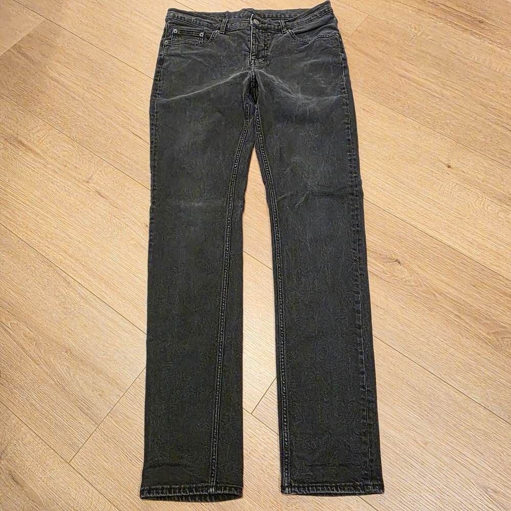 Cheap Monday Jeans Men's 32x36 Tall Dark Denim Sonic Black Mode Straight